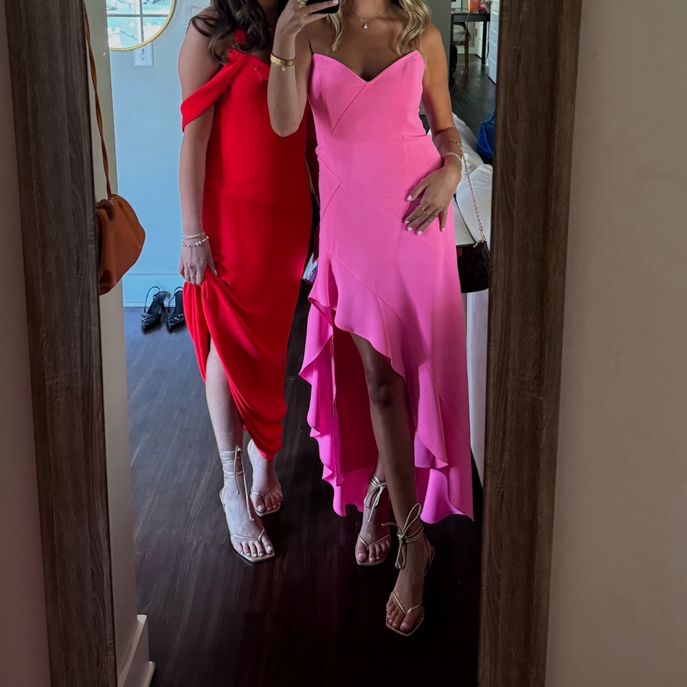 Amanda Uprichard Hot Pink Formal Maxi Dress